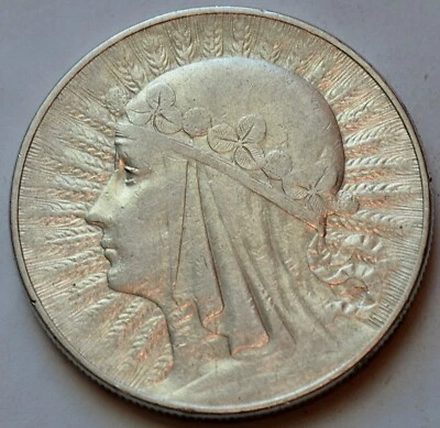 Polonia 10 Zlotych, 1932, Reina Jadwiga, Varsovia Como Nuevo Foto 1 de 2