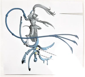 Syll + Back Rack Slaanesh Herald NO ESSKE Chaos Daemons Warhammer 40K Sigmar - Picture 1 of 2
