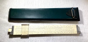 Keuffel & Essel Slide Rule #4081-3 Log Log Duplex Decitrig fodero in pelle 12" - Foto 1 di 11