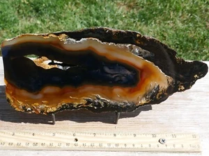 TCR PIRANHA ACHAT/JASPIS/LAPIDAR POLIERT PLATTE 382 GRAMM - Bild 1 von 5