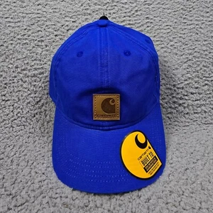 Carhartt Hat Mens Cap Strap Back Blue Outdoors WorkWear Patch Stitch Force NWT B - Picture 1 of 14