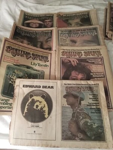 Rare 1973-74 Rolling Stone Magazine Lot Of 7 - Picture 1 of 18