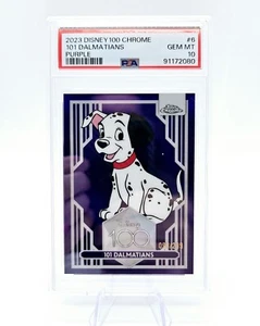 2023 Disney Topps Chrome 101 Dalmatians #6 Lucky Purple 98/299 PSA 10 - Picture 1 of 3