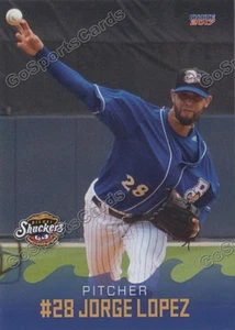 2017 Biloxi Shuckers Jorge Lopez RC Rookie Milwaukee Brewers PR - Picture 1 of 1