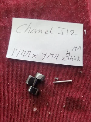 PARA RELOJ Chanel J12 NEGRO Cerámica Eslabón 17 mm X 7 mm X 4 mm de espesor con pasador Foto 1 de 4