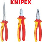 Knipex 3Pc Electricians VDE Plier Set Long Nose, Side Cutter, Combination 002012