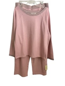 Cherokee Sleepwear Women's Pajama Lounge Set Pink Size XL - Picture 1 of 5