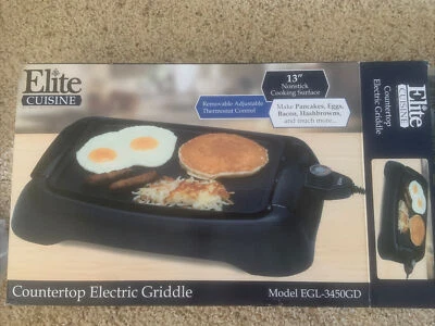 Plancha eléctrica de encimera Elite Cuisine EGL-340GD Foto 1 de 3