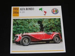 Enchufe Coche - Alfa Romeo 8C 2300-1931- 1934 - De 1990-14 CM X 14CM - Imagen 1 de 1