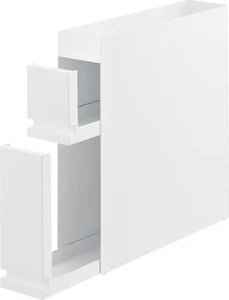 Concealable Seasoning Rack 2 Tiers White Approx. W12.5 x D50~93 x H52.5cm Tower - Picture 1 of 7
