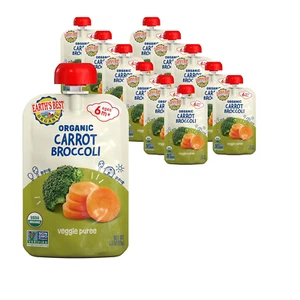 Earth'S Best Organic Baby Food Pouches, 6+ Months, Vegetable Puree for Babies 6 - Picture 1 of 12