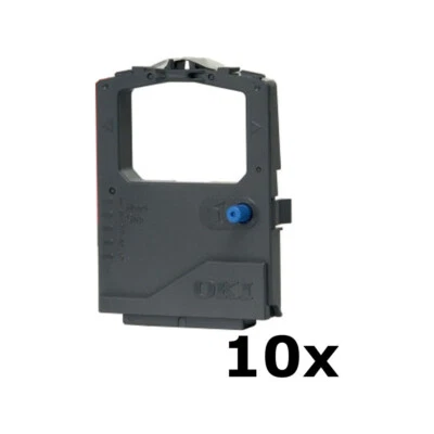 10 x Original Farbband 01126301 schwarz für OKI MICROLINE ML 5520 5521 5590 5591 - Bild 1 von 2