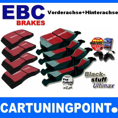 Pastiglie freno EBC VA + HA Blackstuff per VW Passat Variant 365 DPX2150 DPX2153 - Immagine 1 di 1