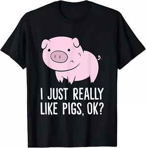 I Just Really Like Pigs, OK? Kids Boys Love Pigs T-Shirt - Picture 1 of 2