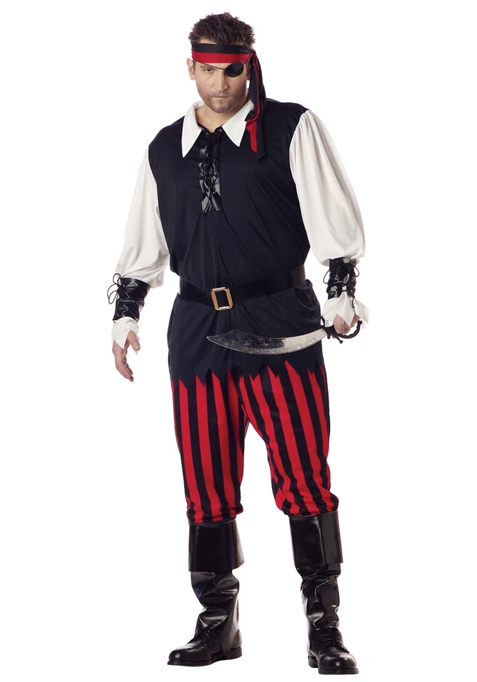 Cutthroat Pirate Plus Adult Costume by California Costumes
