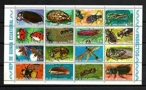 Tiere Insekten Äquatorialguinea 1978 (14) Yvert Nr. 115 und PA 99 gestempelt - Bild 1 von 1