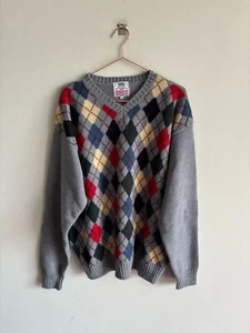 Louis Philippe London Herren V-Ausschnitt Langarm Pullover Grau Größe XL - Bild 1 von 8