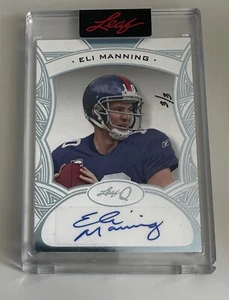 2024 LEAF Q ELI MANNING WHATNOT EXCLUSIVE BASE AUTO BLUE 1/3 GIANTS RARE!!!! - Picture 1 of 4