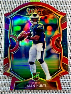 Jalen Hurts RC ROOKIE CARD 2020 Panini Select Concourse Die Cut Red #50 - Picture 1 of 2