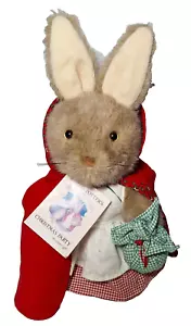 Vintage EDEN Mrs Rabbit Christmas Party Beatrix Potter RARE 14" Bunny Plush - Picture 1 of 17