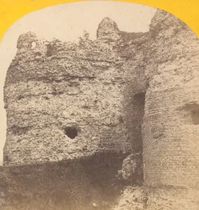Burgruine Arques-la-Bataille bei Dieppe Frankreich altes Stereo Foto 1870 - Bild 1 von 3