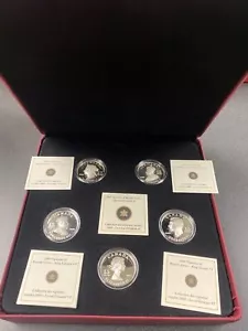 Monedas de plata esterlina de 30 g 2008-2009 viñetas de la serie real 92,5 % USD de Canadá - Imagen 1 de 5