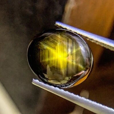 6.15cts Amazing Natural Golden STAR SAPPHIRE Gemstone Oval Cab GFCO Certified - Image 1 of 2