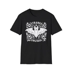 Strange & Unusual Unisex Flying Bat T-Shirt | Creepy Goth/Punk/Emo/Grunge Shirt - Picture 1 of 11
