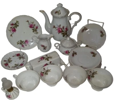 Juego de té Royal Rose China antiguo hecho en Japón fina China vintage 19 piezas Foto 1 de 4