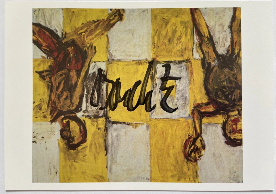 Georg Baselitz signiert Kunst Karte original Unterschrift Autogramm signed - Bild 1 von 1