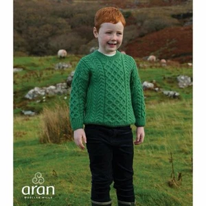 Aran Woollen Mills Knitted Sweater for Kids 100% Merino Wool Pullover Children's - Picture 1 of 10