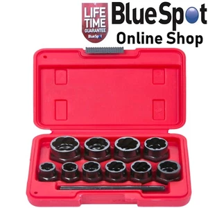 BESCHÄDIGTER SCHRAUBENAUSZIEHER 10-TEILIGER SATZ MUTTERN & SCHRAUBEN AUSZIEHER BLUE SPOT 01539 - Bild 1 von 2