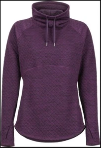Marmot Women 's Annie Purple Long Sleeve Quilted Jacquard Cowl Neck Pullover S - Picture 1 of 10
