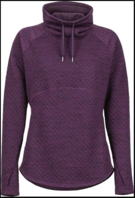 Pullover Marmot para mujer Annie púrpura manga larga acolchado jacquard capucha cuello S Foto 1 de 4