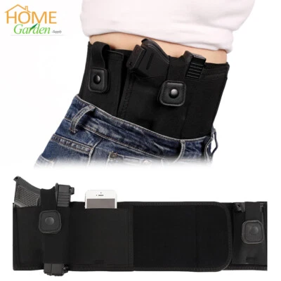 Belly Band Holster Men Women Concealed Carry Waist Hand Gun Pistol Holder Belt - Image 1 of 4