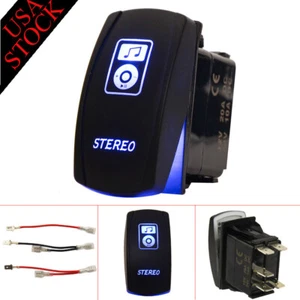 Interruptor basculante de 5 pines indicador bule LED ESTÉREO para camión UTV POLARIS RZR XP 900 RV - Imagen 1 de 6