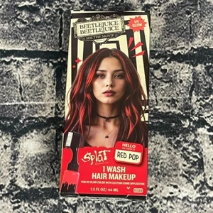 Beetlejuice SPLAT UV Glow RED POP Hair Makeup - Picture 1 of 12