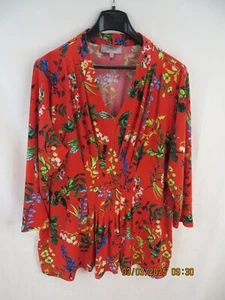 LAURIE FELT LOS ANGELES GRÖSSE 1X Polyester/Spand rosa-orange stretchig Bluse Shirt - Bild 1 von 20