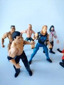 WCW WWE WWF Jakks Random Assortment Wrestling Figures Job Lot X7 Fast Post - Picture 1 of 7