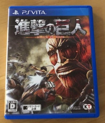 PS Vita Attack on Titan Shingeki no Kyojin Japanese Game Koei Cartridge and Case - Image 1 of 3
