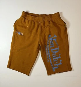 Von Dutch Originals Eyeball Cut Off Jogger Sweatpants Mustard Size 2XL XXL - Picture 1 of 10