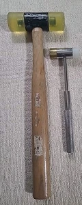 Stanley vintage 8 oz. Juego de martillos de cara suave modelo 57-594 y latón cromado - Imagen 1 de 8