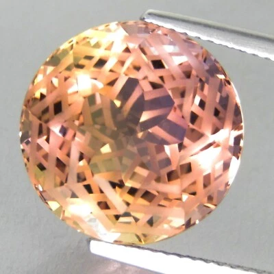 Pedra preciosa solta corte precisão redonda ametrina natural cintilante 13,38 ct 14,5 mm - Imagem 1 de 4