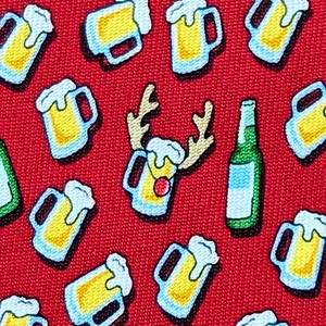 VINEYARD VINES Limited Edition RED NOSED REIN BEER HandMade Christmas Silk TIE - Picture 1 of 10