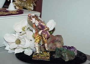 Antiker Volkstedt Porzellan Mann mit Gehstock & Sack Figur Vintage 100 Jahre - Bild 1 von 7