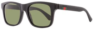 Gafas de sol rectangulares Gucci GG0008S 001 negro brillante/negro efecto goma 0008 - Imagen 1 de 1