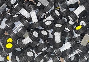 ☀️ LEGO 1/2 lb Pound Matched Wheels / Tires / Axles for Cars Trucks Medium Size - Picture 1 of 5