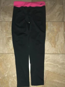 Avia Girls Black Pink Leggings Athletic Pants Size L (10-12) - Picture 1 of 2