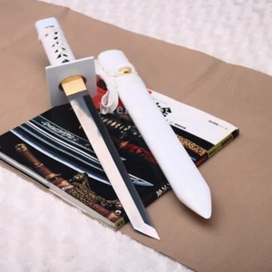 19" T10 Clay Tempered White Ninjato Tanto Japanese Ninja Sword KAMASU Kissaki - Bild 1 von 10