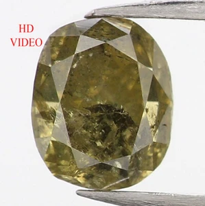 Cojín suelto natural diamante 0,41 quilates 4,40 mm color verde cojín diamante LQ5634 - Imagen 1 de 10